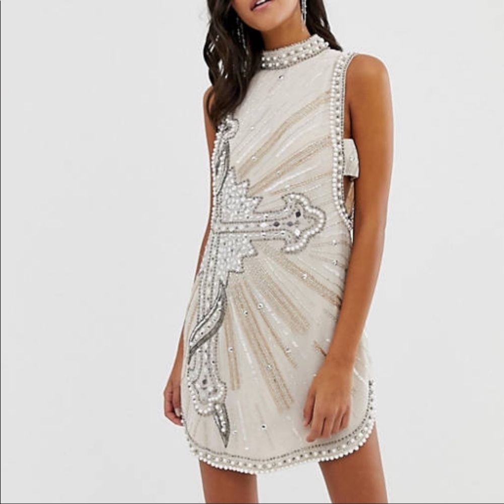 ISO ASOS Shift Embellished Backless Mini Dress size 2 or 4